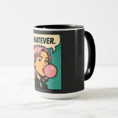 “Whatever” Retro Stripboek Beker Mok (Voorkant rechts)