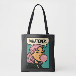 “Whatever” Retro Stripboek Tote Bag