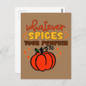 Whatever Spices Your Pumpkin - Fall Pumpkin Spice Briefkaart (Voorkant / Achterkant)
