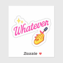  “Whatever”-sticker – met nagel-emoji-attitude Sticker