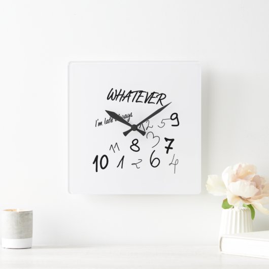 WHATEVER  VIERKANTE KLOK (Huis)