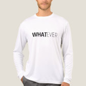 "WHATEVER" Wit Tri-Blend Shirt (Voorkant volledig)