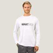 "WHATEVER" Wit Tri-Blend Shirt (Voorkant)