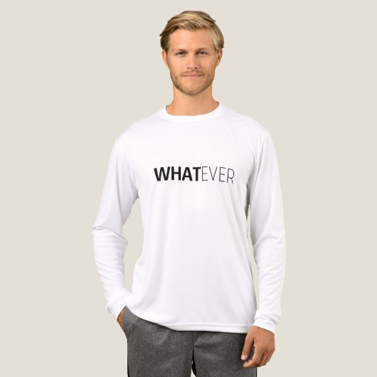 "WHATEVER" Wit Tri-Blend Shirt (Voorkant)