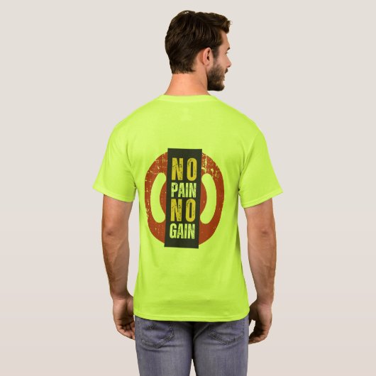 WhateverItTakes NoPainNoGain Heren Basic T-shirt (Achterkant volledig)