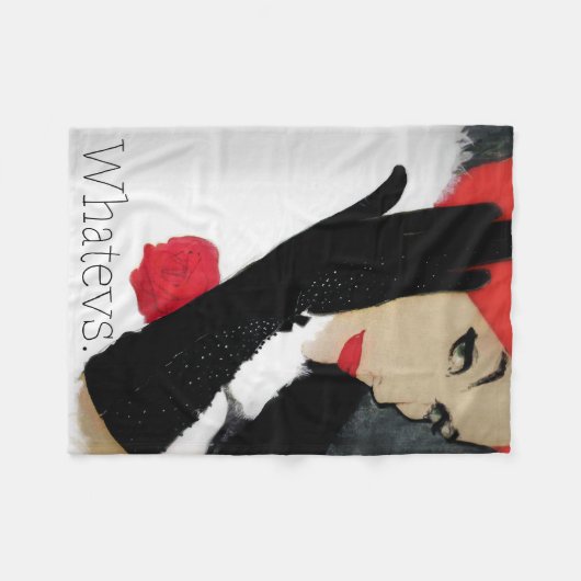 Whatevs, grappige  mode vlootsdeken fleece deken (Voorkant (Horizontaal))