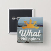 WhatPhilipines Logo Knop Vierkante Button 5,1 Cm (Voorkant /achterkant)