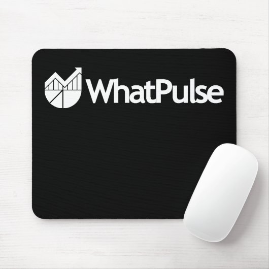 WhatPulse Mousepad - Zwart Muismat (Met muis)