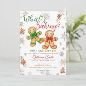 What's Baking Gingerbread Gender Reveal Kaart (Staand voorkant)