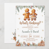What's Baking Gingerbread Gender Reveal Kaart (Voorkant / Achterkant)