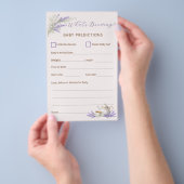 What's Brewing Tea Party Baby Prediction Card Flyer (Hand)