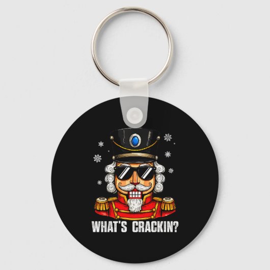 Whats Crackin Funny Nutcracker Pjs Christmas Xmas Sleutelhanger (Voorkant)