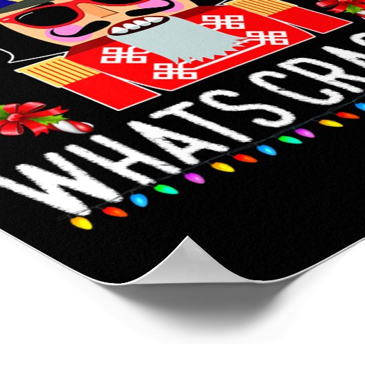 Whats Crackin Leuk Kerst Notenkraker Gift Poster (Hoek)