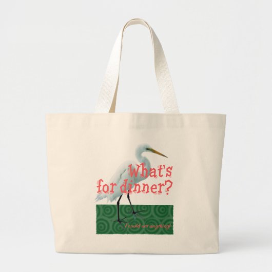“What's for dinner?” Grote Tote Bag (Voorkant)