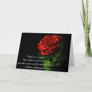 What's In A Name Rose Valentines Greeting Card Feestdagen Kaart