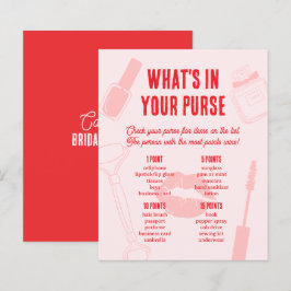What's in Your Purse Bridal Shower Game Spa Pajama