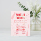What's in Your Purse Bridal Shower Game Spa Pajama (Staand voorkant)