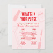 What's in Your Purse Bridal Shower Game Spa Pajama (Voorkant)