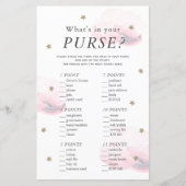 What's in Your Purse Star Pink Baby Shower Game (Voorkant)