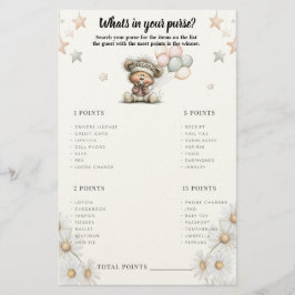 Whats in your purse? Whimsical Teddy Bear Game Briefpapier