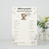 Whats in your purse? Whimsical Teddy Bear Game Briefpapier (Staand voorkant)