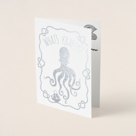 Whats Kraken Grappige nautische woordspeling | U o Folie Kaarten (Voorkant)