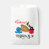 "What's Kraken" Octopus Pirate Verjaardag van kind Bedankzakje (Voorkant)