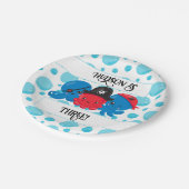 "What's Kraken" Octopus Pirate Verjaardag van kind Papieren Bordje (Gekanteld)