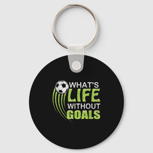 What's Life Without Goals Soccer Football  Sleutelhanger (Voorkant)