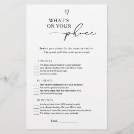 What's on Your Phone Baby Game