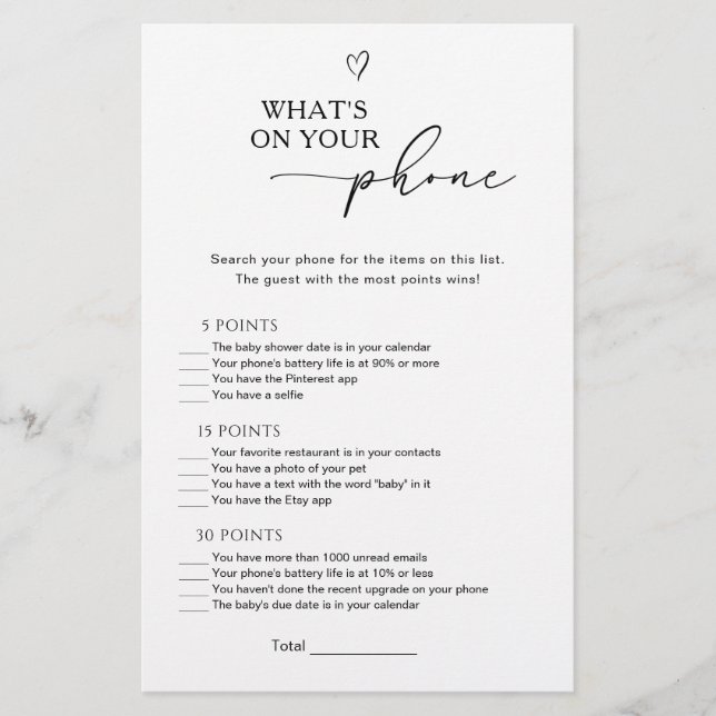 What's on Your Phone Baby Game (Voorkant)