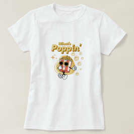 Whats poppin citaat popcorn cartoon t-shirt