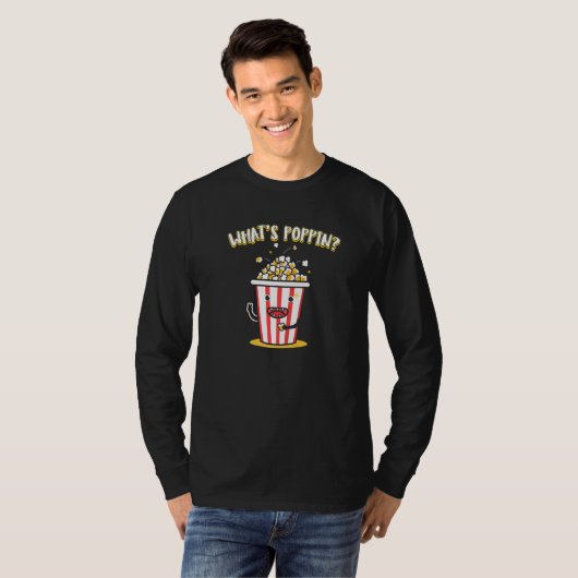 Whats poppin Popcorn   T-shirt (Voorkant volledig)