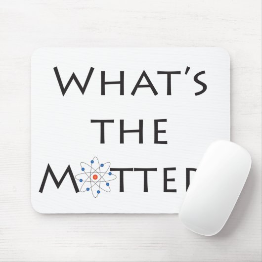 What's The Matter? Atom Particle White Mousepad Muismat (Met muis)