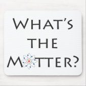 What's The Matter? Atom Particle White Mousepad Muismat (Voorkant)