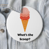 What's the Scoop gender reveal party Ronde Button 6,0 Cm (In situ)