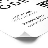 What's the WiFi Code? | QR Code Scan to Connect  Foto Afdruk (Hoek)
