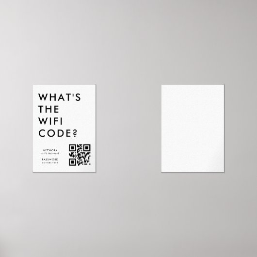 What's the WiFi Code? | QR Code Scan to Connect Muurkunst Sets (Voorkant)