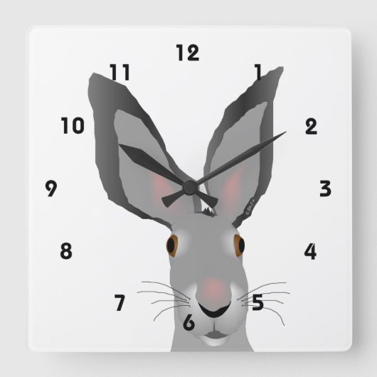What's Up Clock Vierkante Klok (Voorkant)