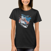 Whats Up Dude Shark & Surfer Ocean Sea Retro T-shirt (Voorkant)