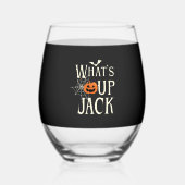 What's Up Jack Halloween Wijnglas Zonder Voet (Voorkant)