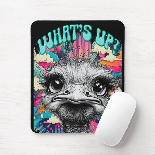 Whats Up? Ostrich - Mouse Pad Muismat (Met muis)
