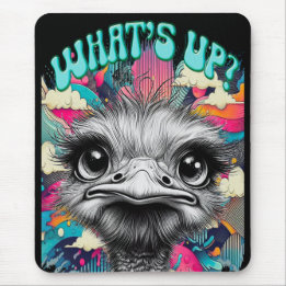 Whats Up? Ostrich - Mouse Pad Muismat