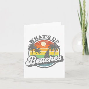 Whats-up stranden Vakantie Palm Bomen Retro Beach Kaart