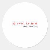 Whats Your Coordinates _1  Ronde Sticker (Voorkant)