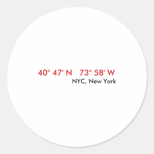 Whats Your Coordinates _1  Ronde Sticker (Voorkant)