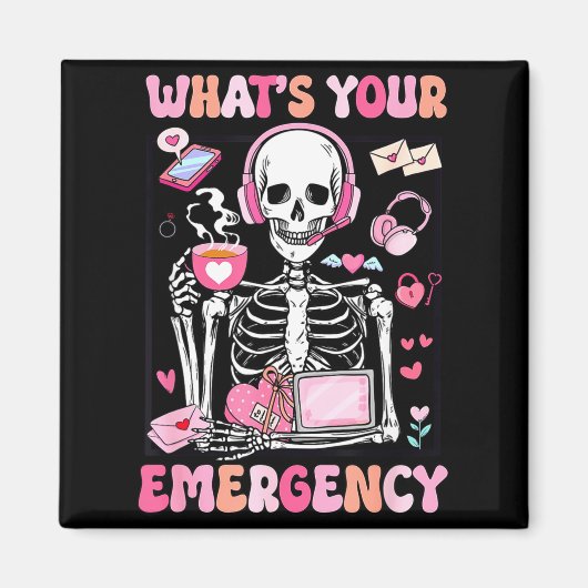 What's Your Emergency Valentines Day 911 Dispatche Magneet (Voorkant)