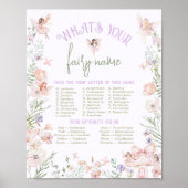 Whats your Fairy Name Whimsical Birthday game Poster (Voorkant)
