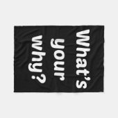 What's Your Why Insring Motivational Entrepreneur  Fleece Deken (Voorkant (Horizontaal))