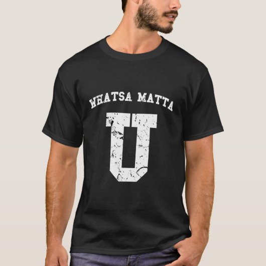 Whatsamatta U Fake College Universiteit Jersey T-shirt (Voorkant)